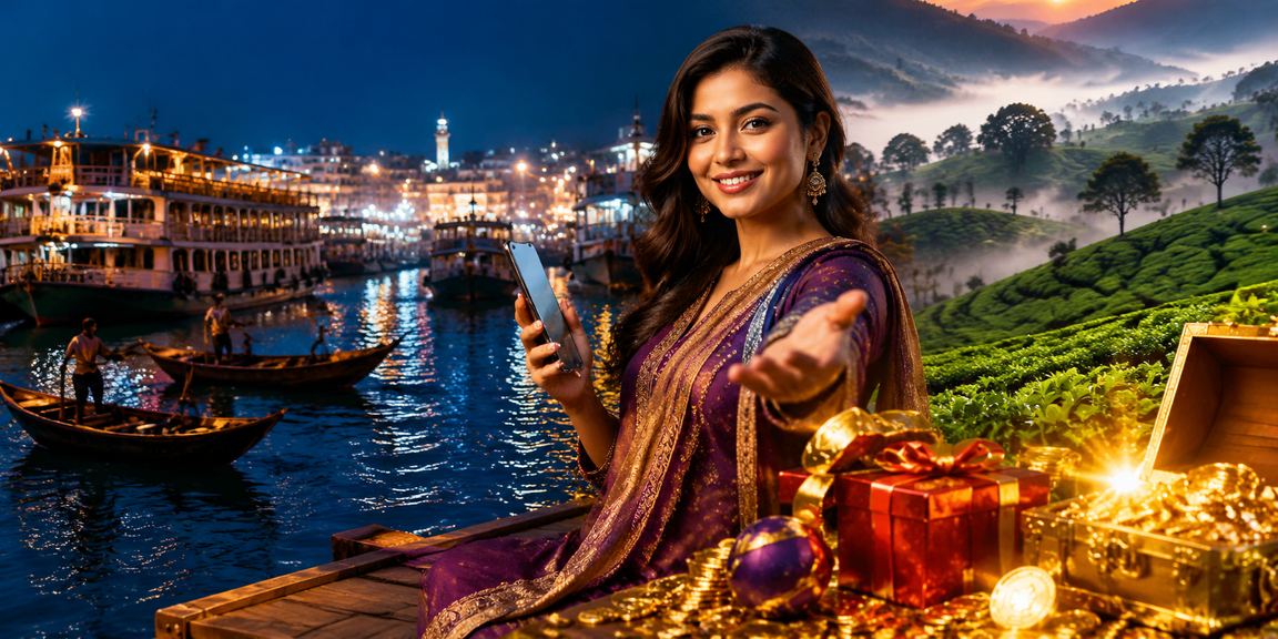 ঢাকার চা বাগানে রেজিস্ট্রেশন বোনাস উপভোগ করছেন এক খেলোয়াড়